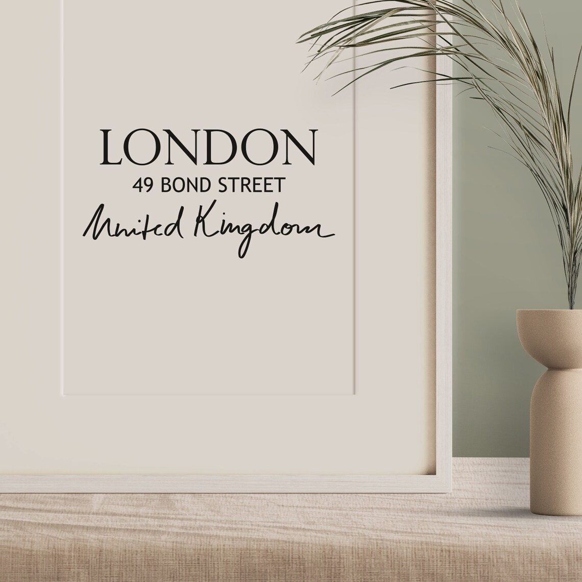 London 49 Bond Street United Kingdom Typography Travel City Poster - Image 3