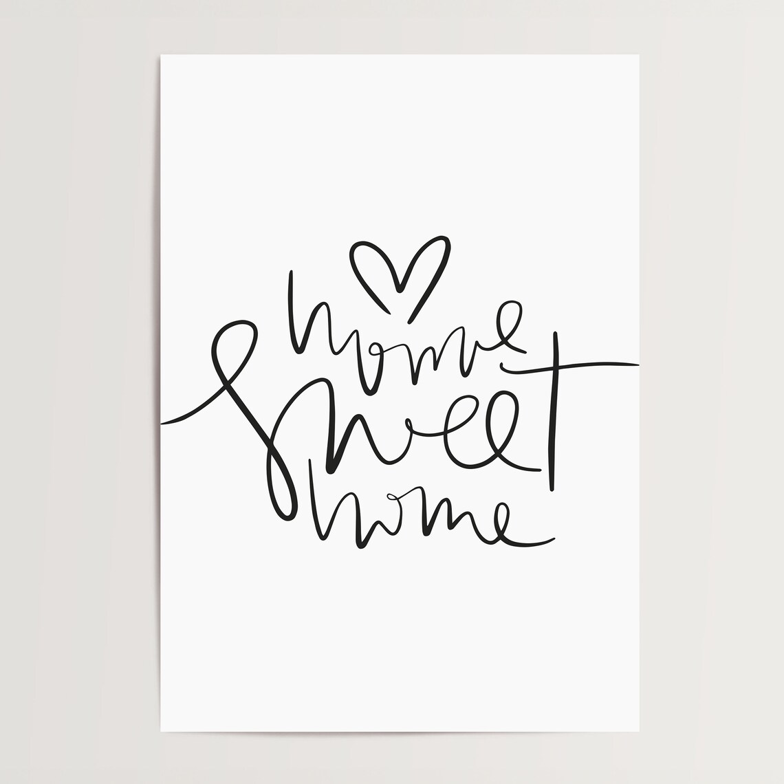 Home Sweet Home Typography Art Print, Family Love - Image 4