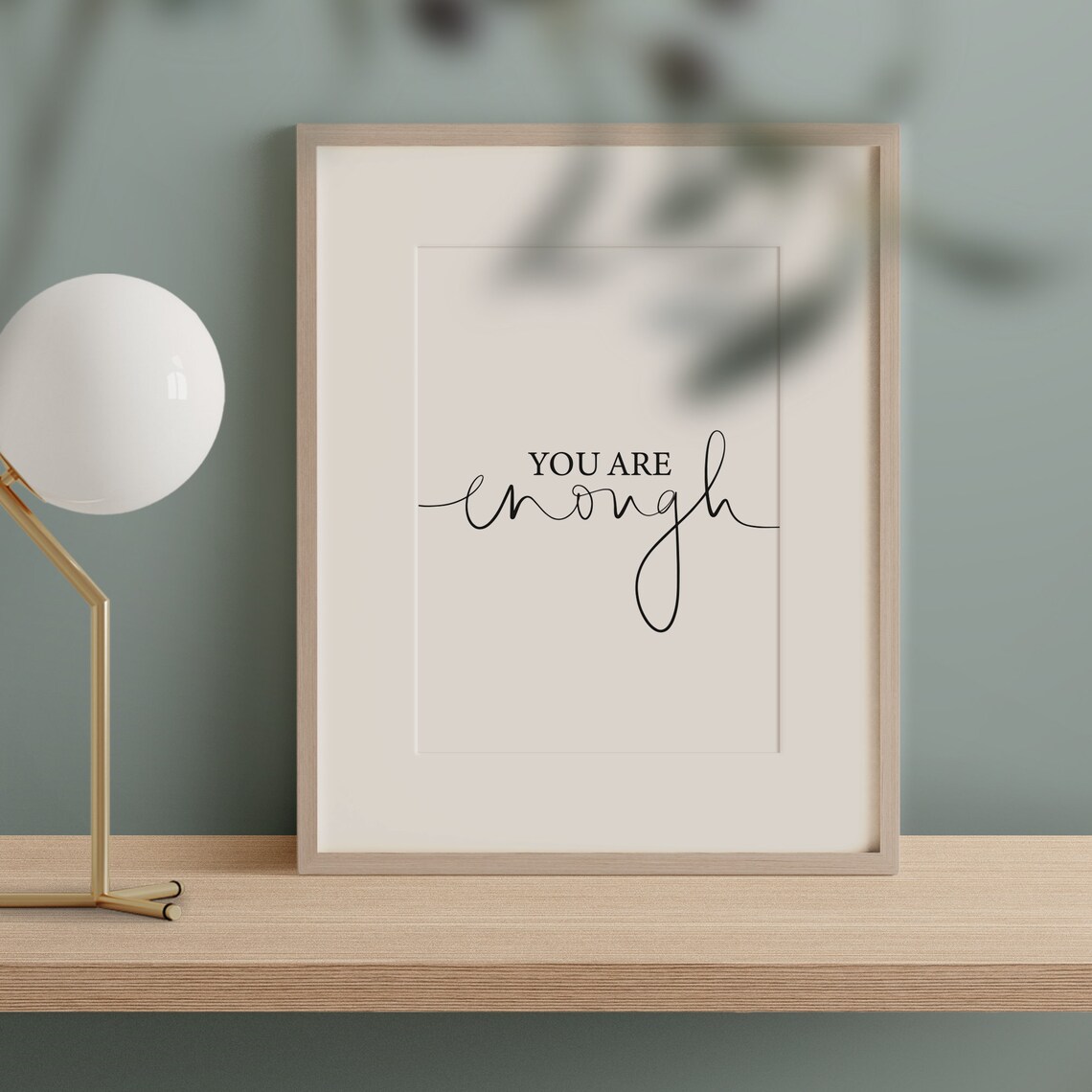 You Are Enough Typography Art Print, Spiritual Peace - Image 2