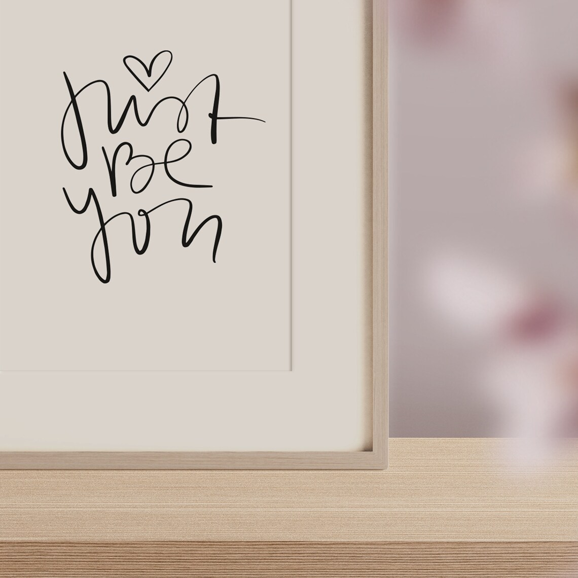 Just Be You Little Heart Calligraphy Self Love Quote Art Poster - Image 3