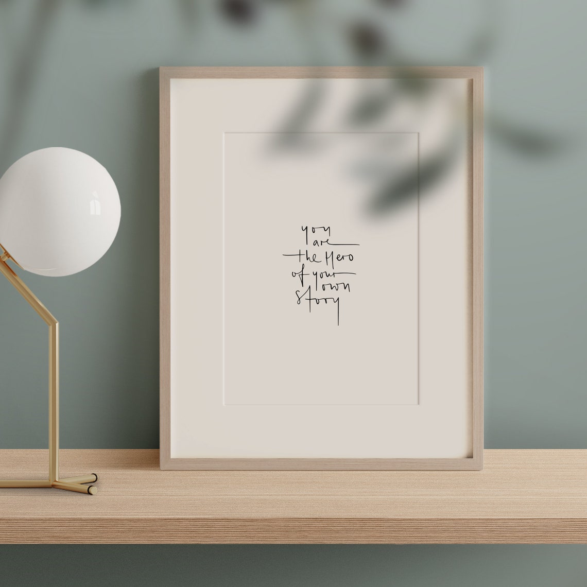 Poster Print Wallart Fine Art Print Quotes Sayings Typography Art You Are The Hero Of Your Own Story Motivation Inspiration Gift - Image 2