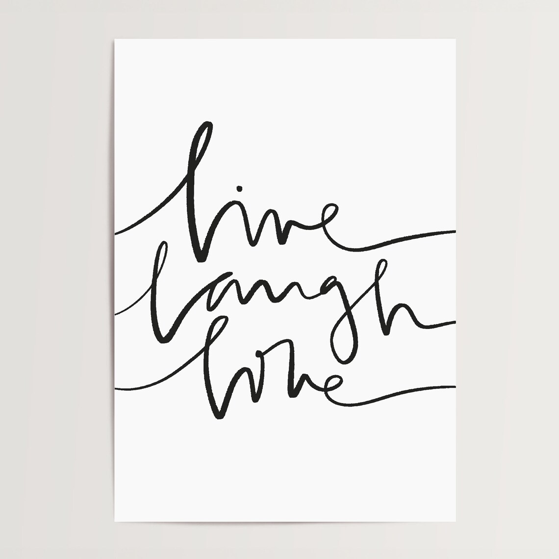Live Laugh Love Typography Art Print, Gift Idea - Image 4