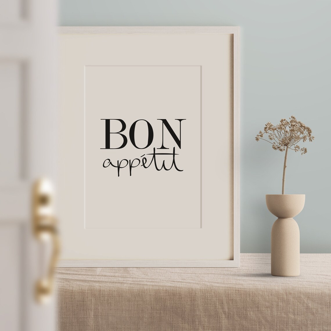 Bon Appetit Typography Kitchen Art Print - Image 2