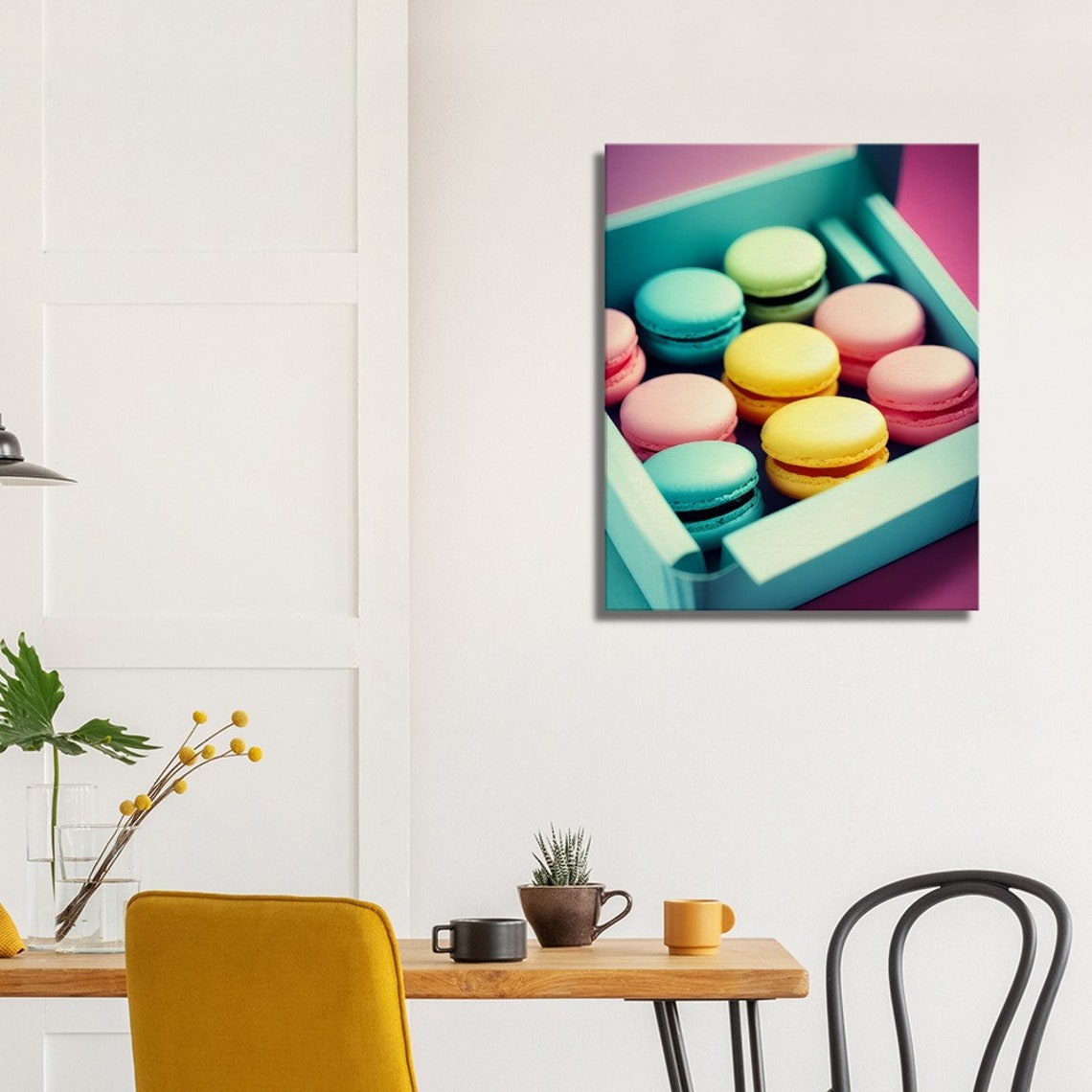 A Box Of Macarons Kitchen Wall Art Food Art Print - Image 3