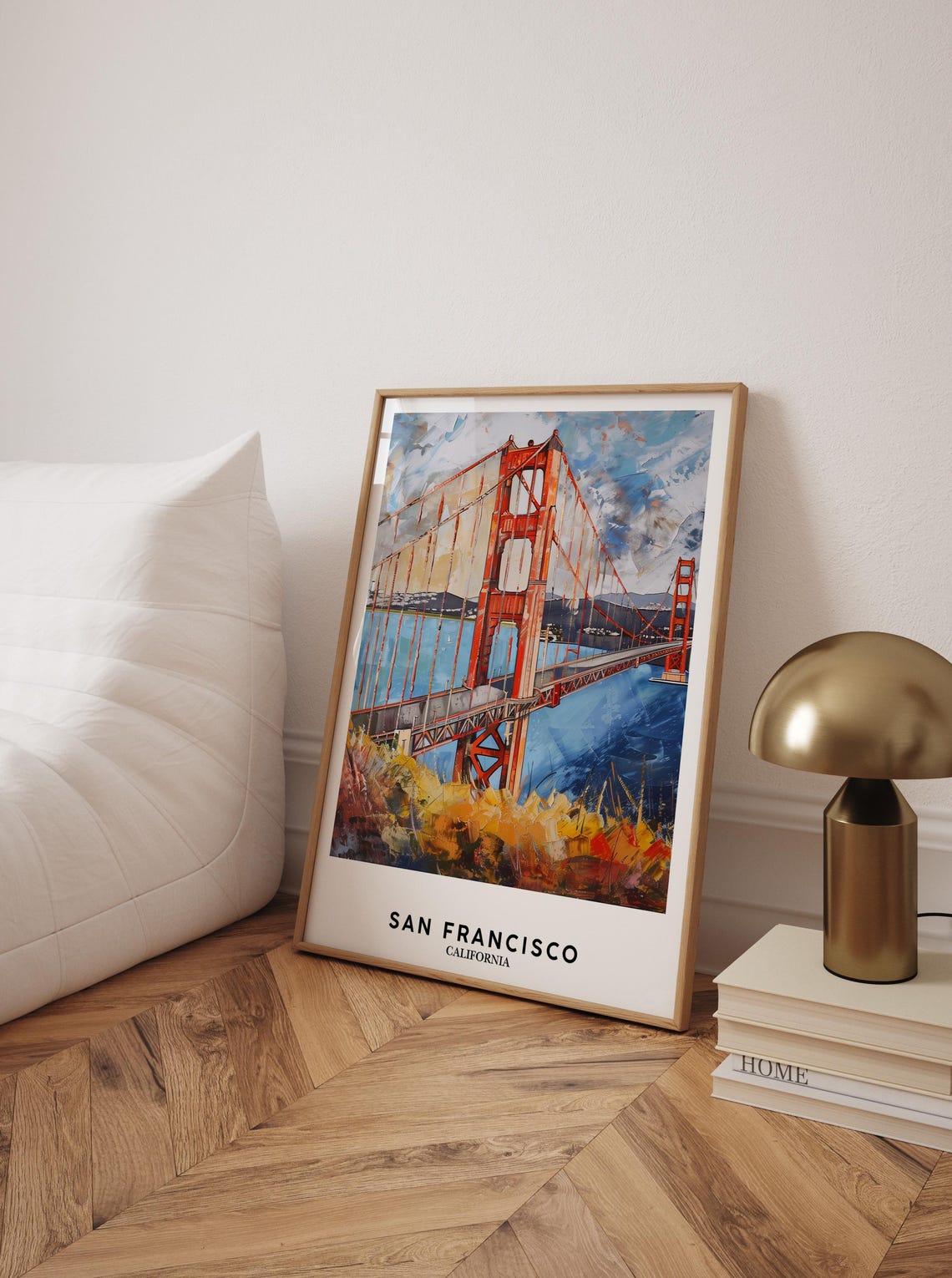 San Francisco Golden Gate Bridge Painterly Bay View Art Poster