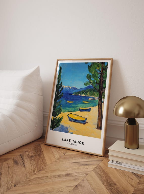 Lake Tahoe Art Print Emerald Bay Sierra Nevada Matisse Style