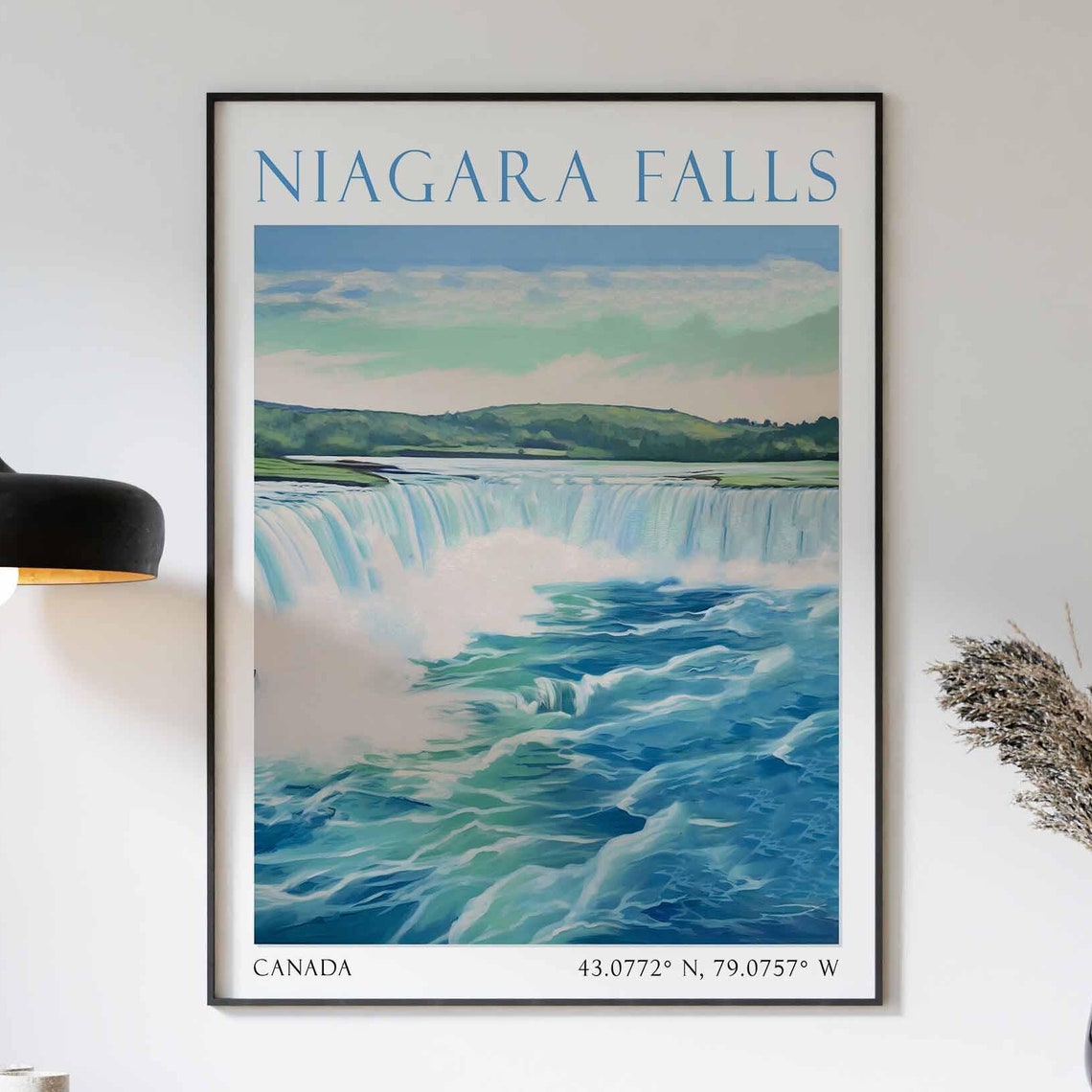 Niagara Falls Canada Horseshoe Falls Waterfall Rapids Mist Poster