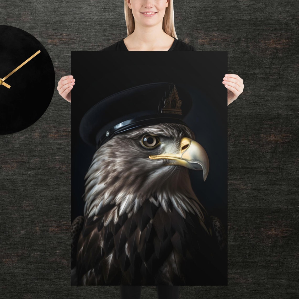 Police Eagle Cute Animal Poster Fancy Portrait Unique Art Detective