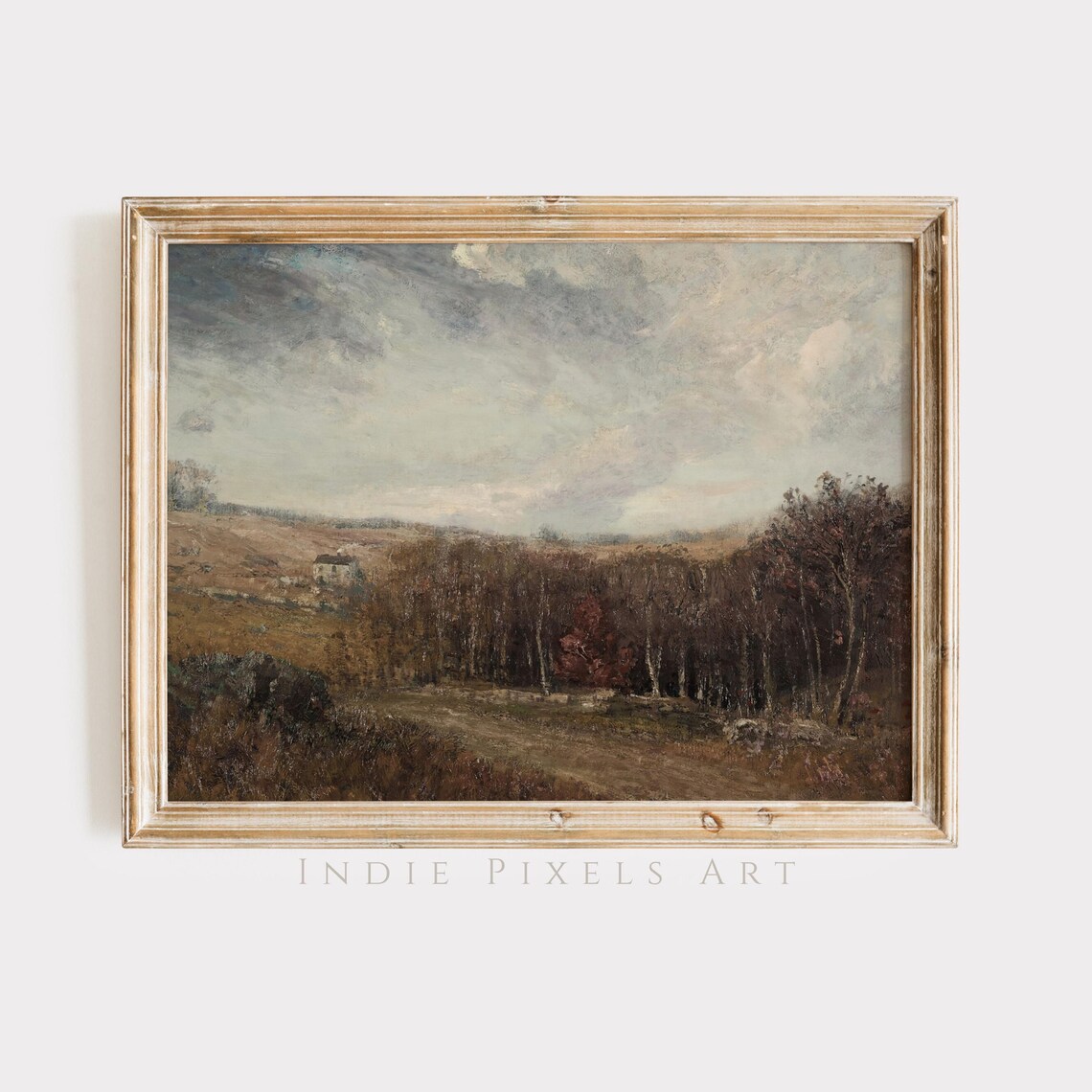 Rustic Fall Wall Art Moody Vintage Countryside Landscape Wall Art Fall Farmhouse Wall Decor Rustic Autumn Landscape Print