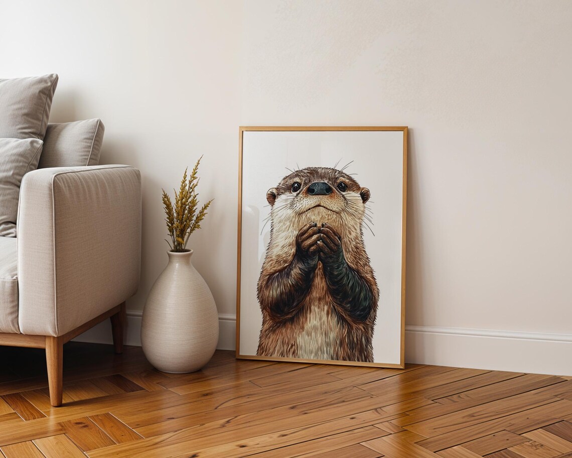 Cute Otter Poster, Home Kitchen Decor - Image 5