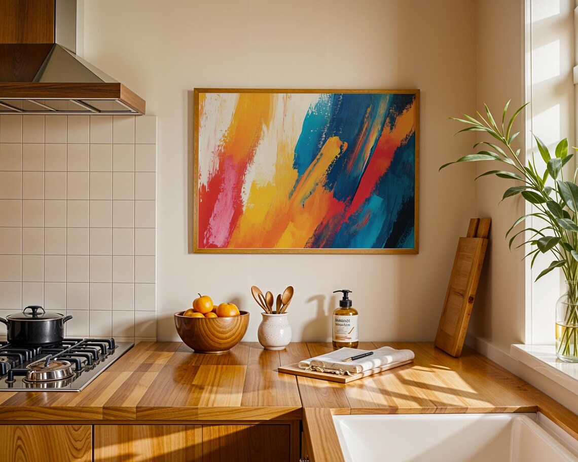 Colorful Painted Modern Art, Home Office Decor - Image 6