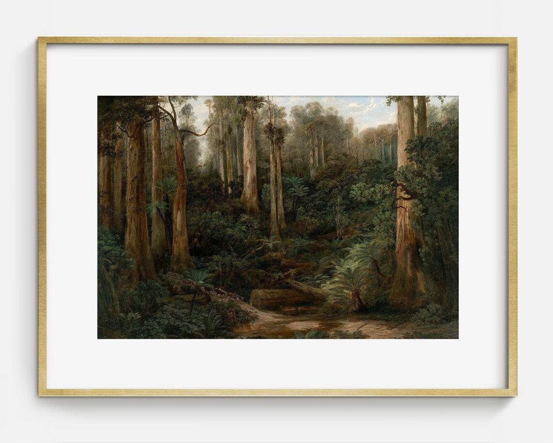 Vintage Forest Landscape Painting Art Antique Forest Painting Art - Image 2