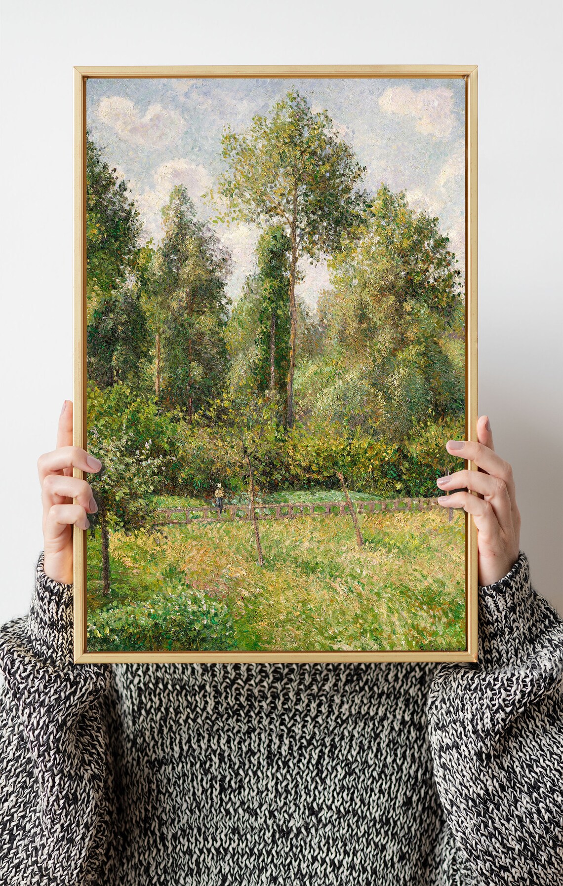 Vintage Vertical Landscape With Trees, Art Print - Image 2