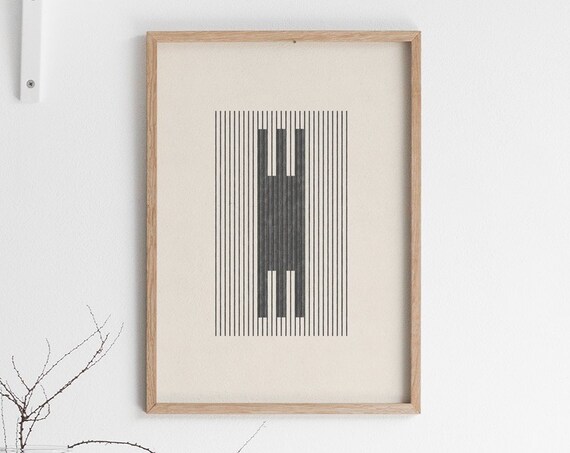 Minimal Tribal Boho, Neutral Colors Art Print