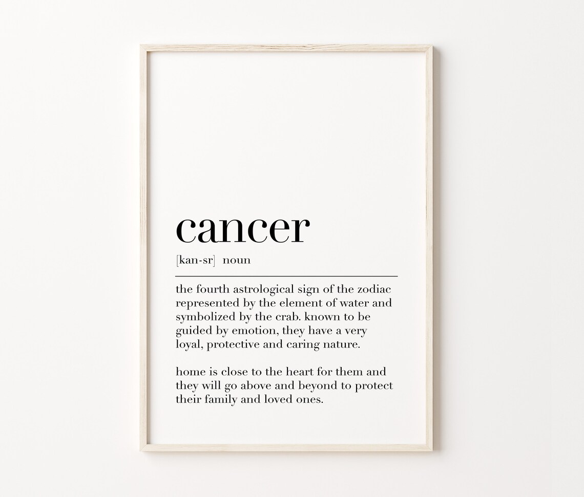 Cancer Cancer Print Cancer Poster Cancer Wall Art Poster Definition Print Cancer Quote Print Cancer Gifts Dictionary Poster - Image 3