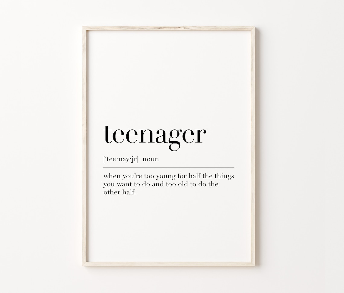 Teenager Definition Funny Humor Teenage Room Decor Gift Poster - Image 4