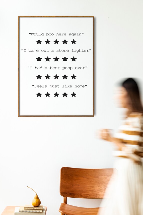 Would Poo Here Again Funny Bathroom Poster Bathroom Quote Print Toilet Poster Bathroom Print Housewarming Gifts