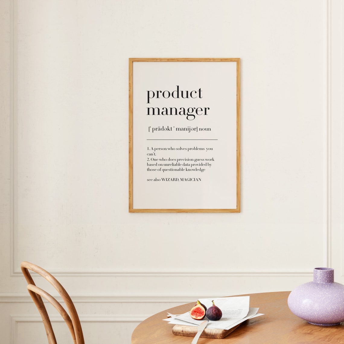 Product Manager Funny Job Definition Gift Office Typography Poster - Image 2