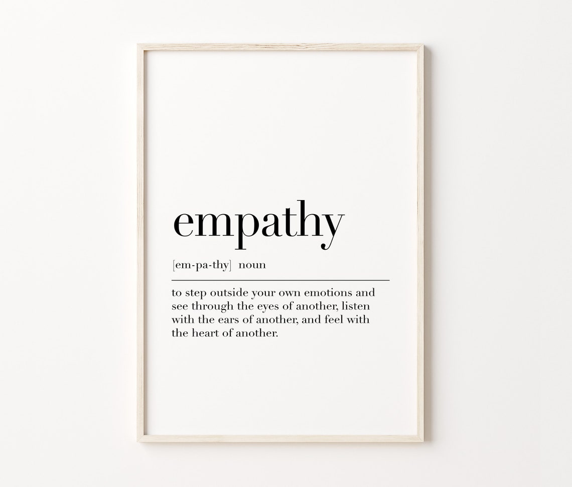Empathy Definition Dictionary Quote Print Therapist Office Wall Poster - Image 3