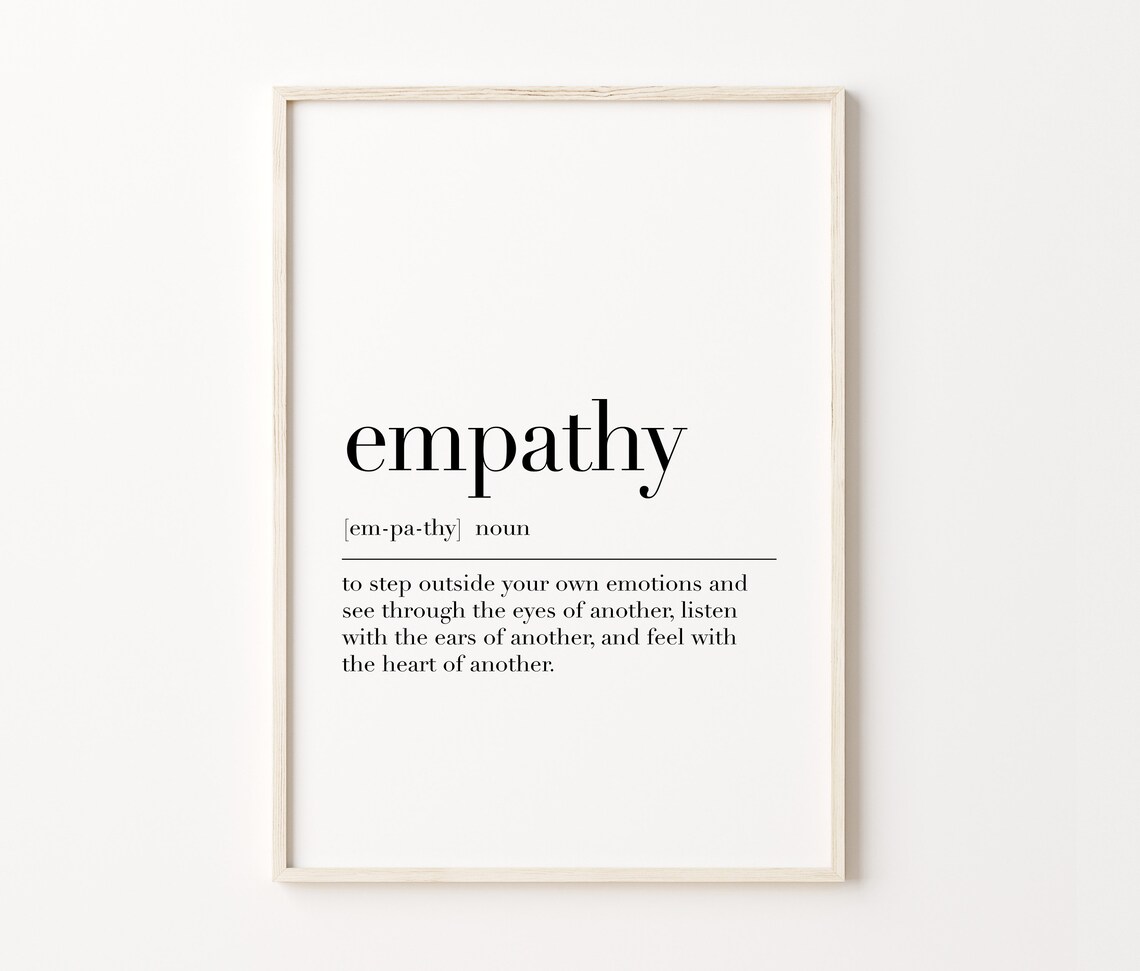 Empathy Poster Empathy Definition Print Empathy Wall Art Therapist Office Print Empathy Quote Motivaonal Print Empathy Gifts - Image 3