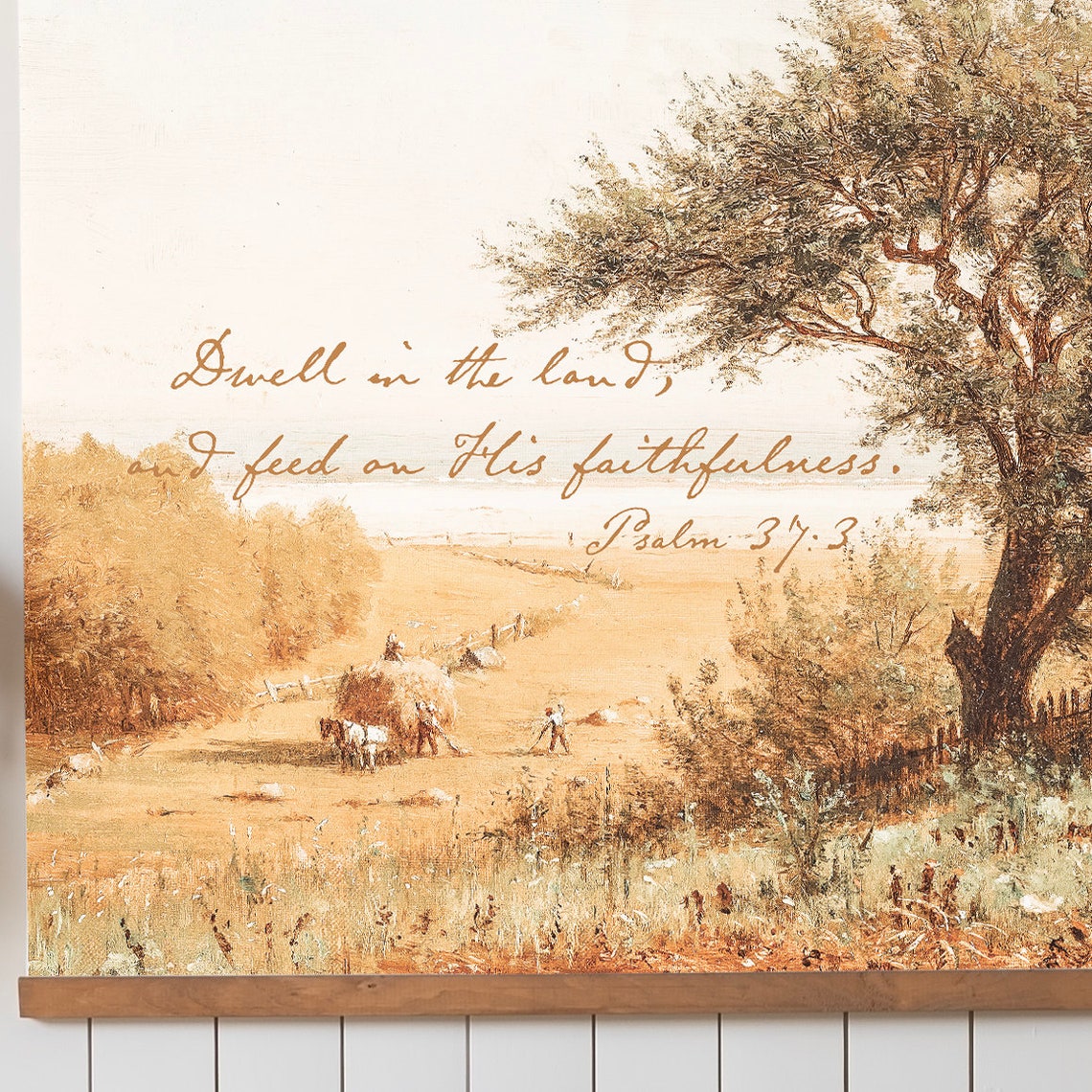 Vintage Autumn Scripture Wall Art On Tapestry Thanksgiving Decor Fall Themed Wall Decor Psalm 373 Scripture Tapestry 515 - Image 2