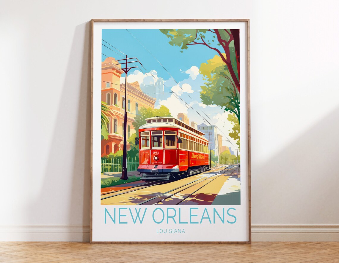 New Orleans Travel Poster, Louisiana Travel Poster