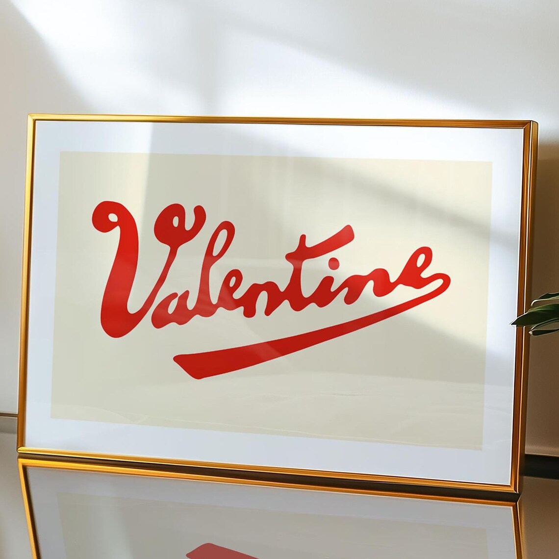 Retro Valentine Script Poster, Kitchen Wall Art