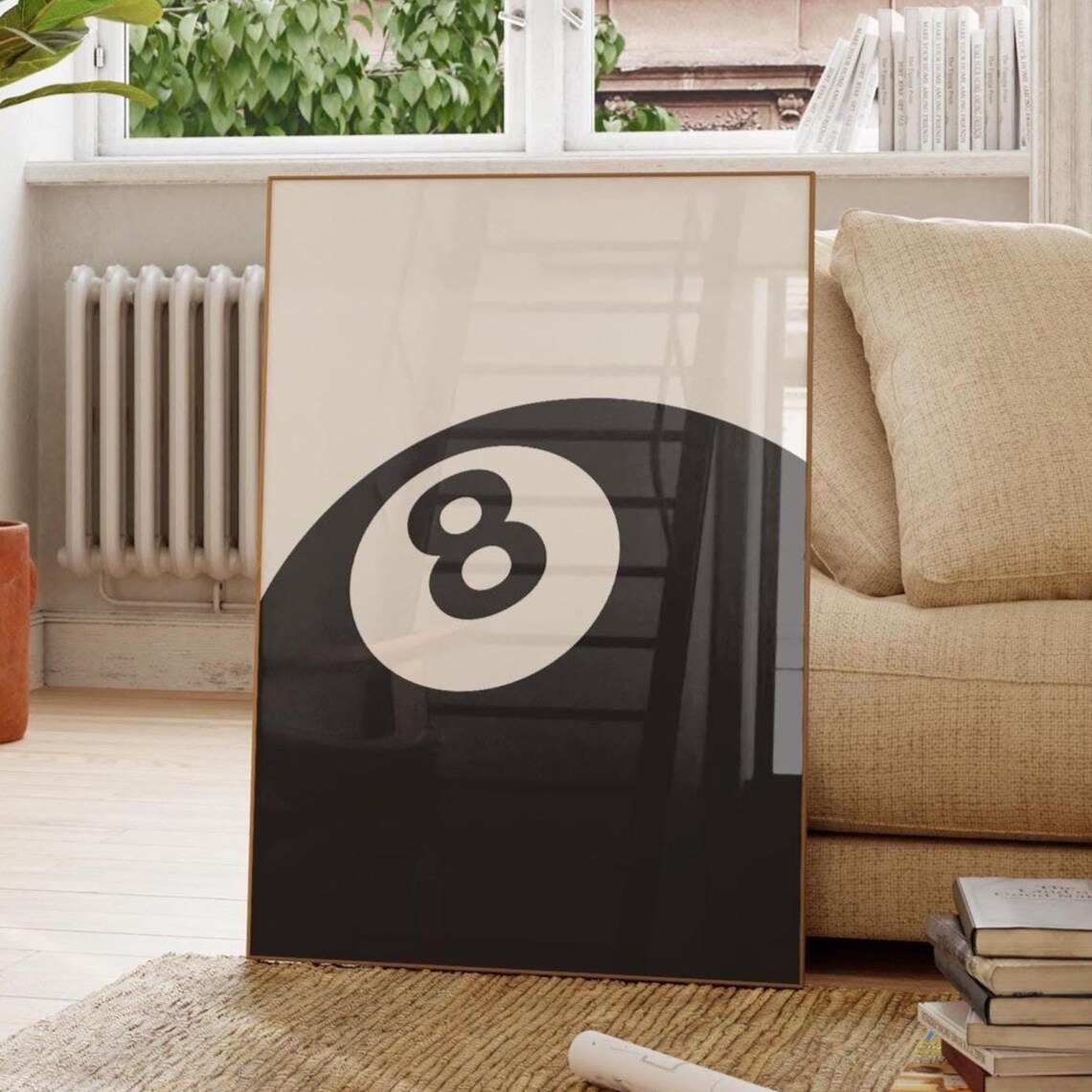 8 Ball Poster Print for Bedroom Wall Art