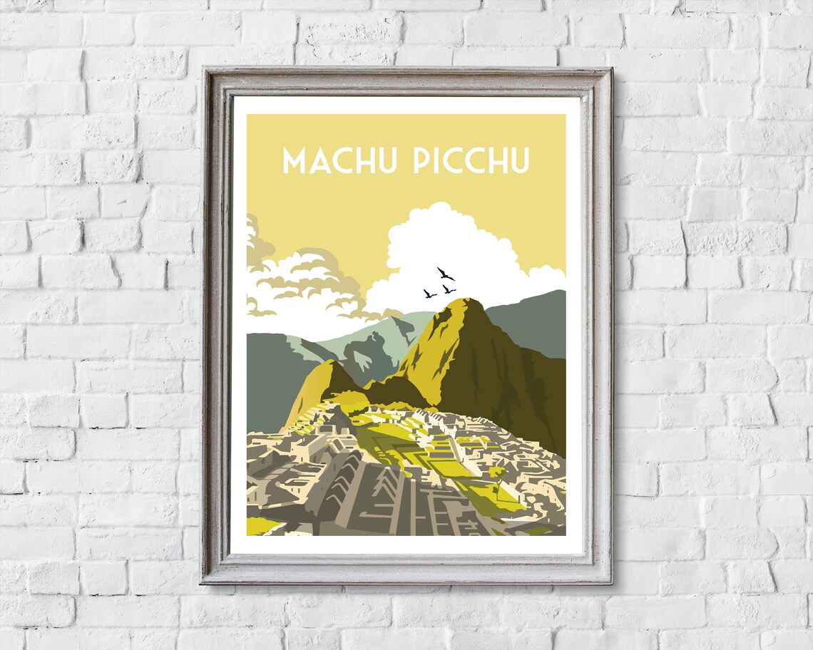 Machu Picchu Retro Travel Poster, Peru Wall Art - Image 2