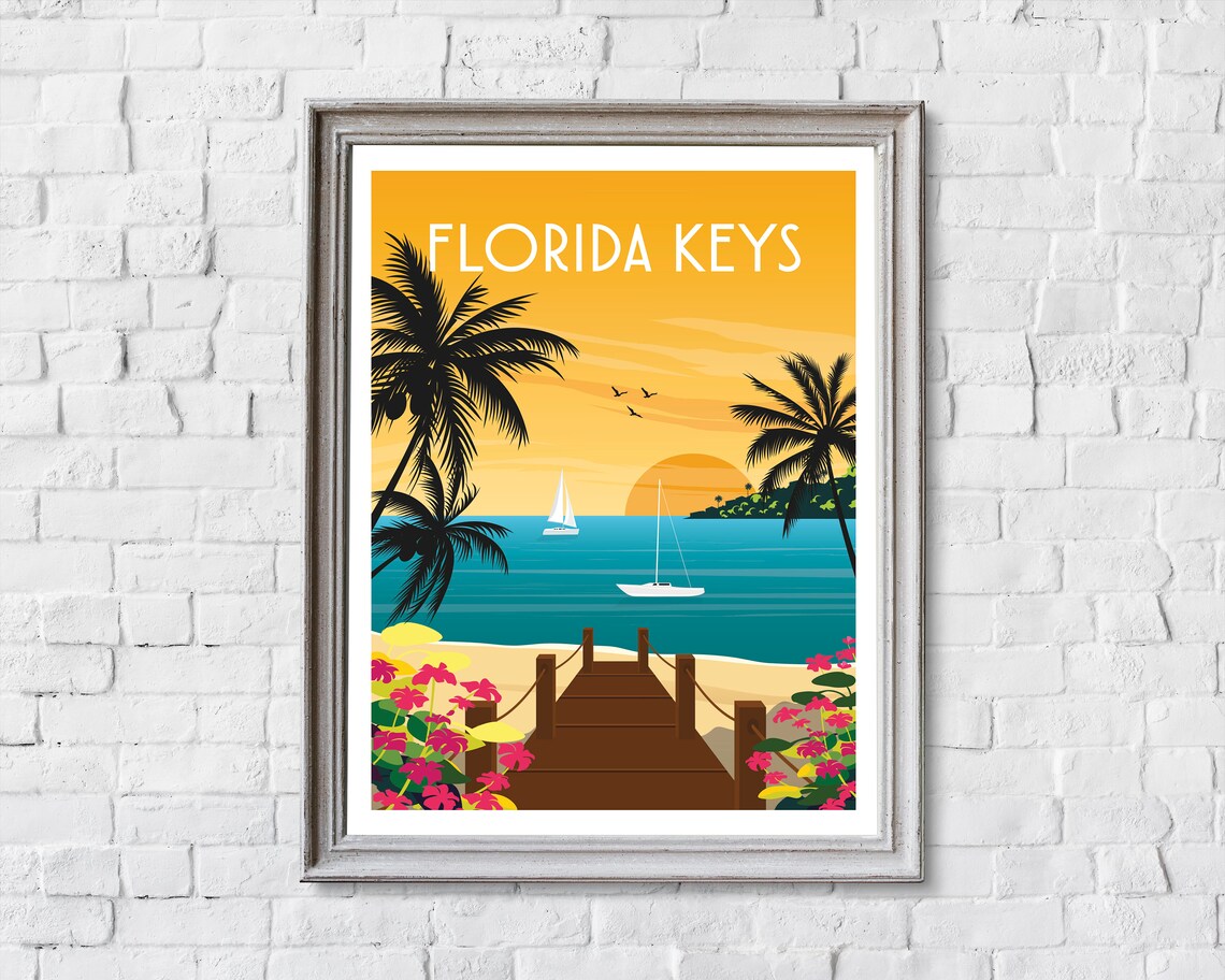 Florida Keys Travel Poster, Key West Art Print - Image 2