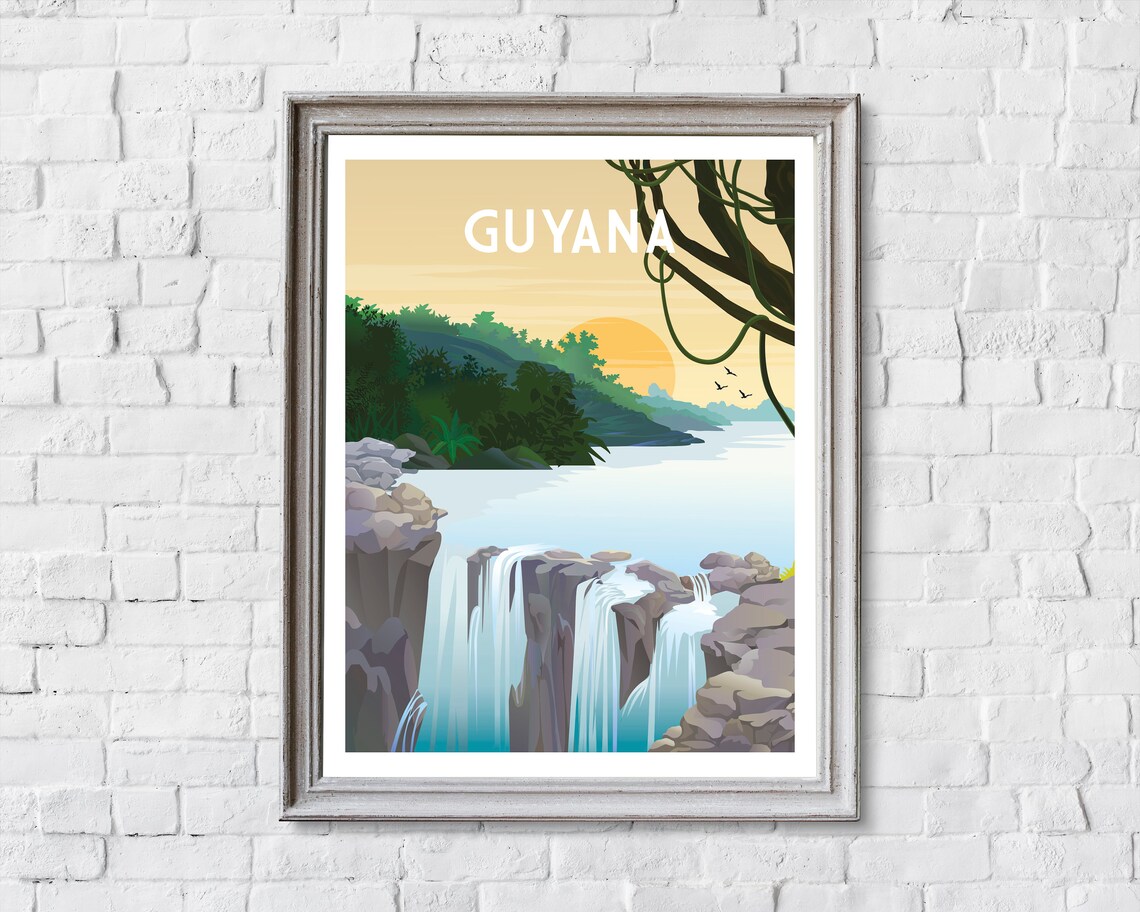 Guyana Vintage Travel Poster, Travel Wall Art Print - Image 2