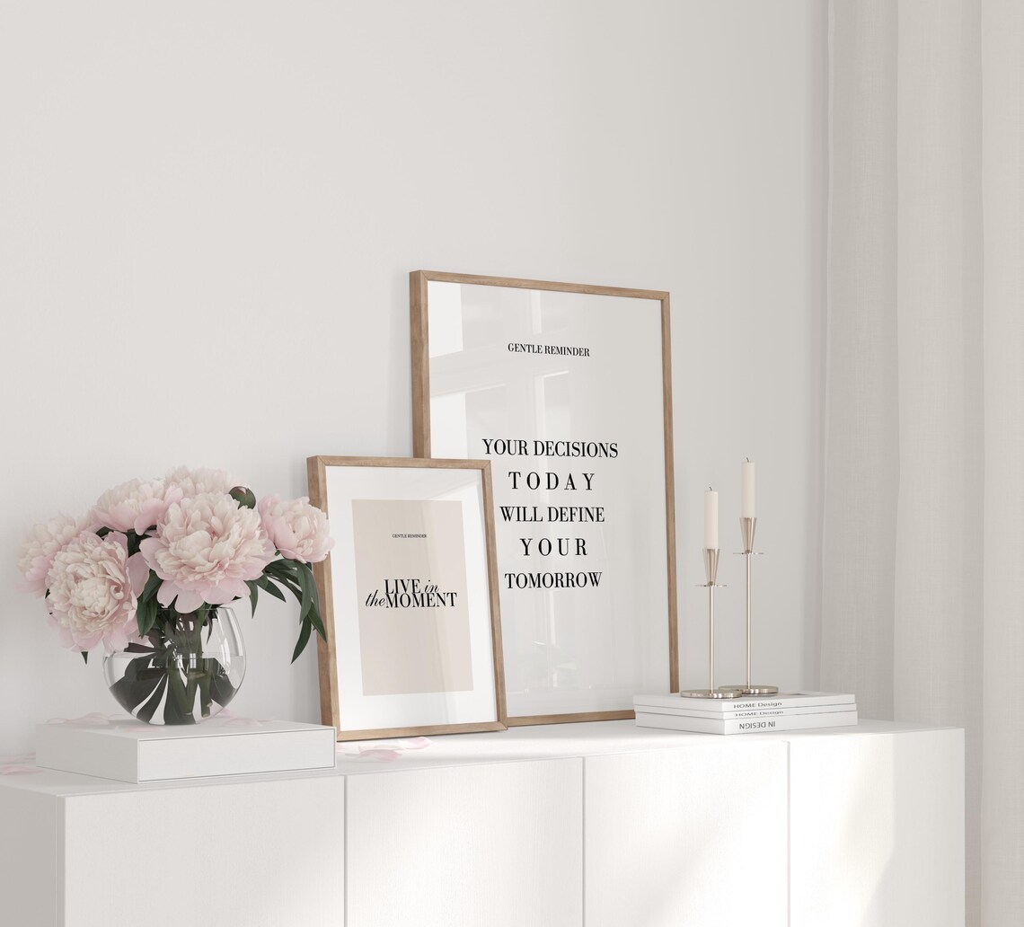 Gentle Reminder Motivational Typography Art Print - Image 2