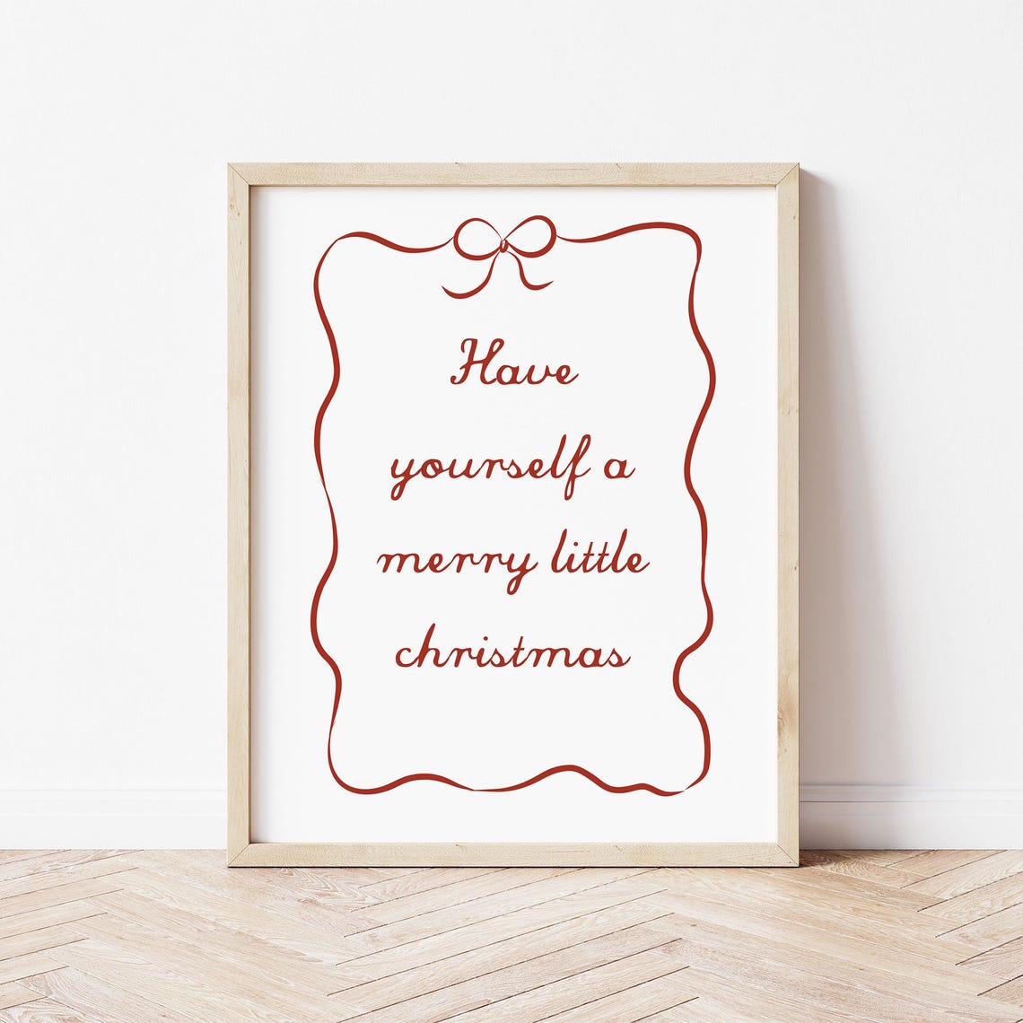Have Yourself a Merry Little Christmas Script Coquette Poster - Image 3