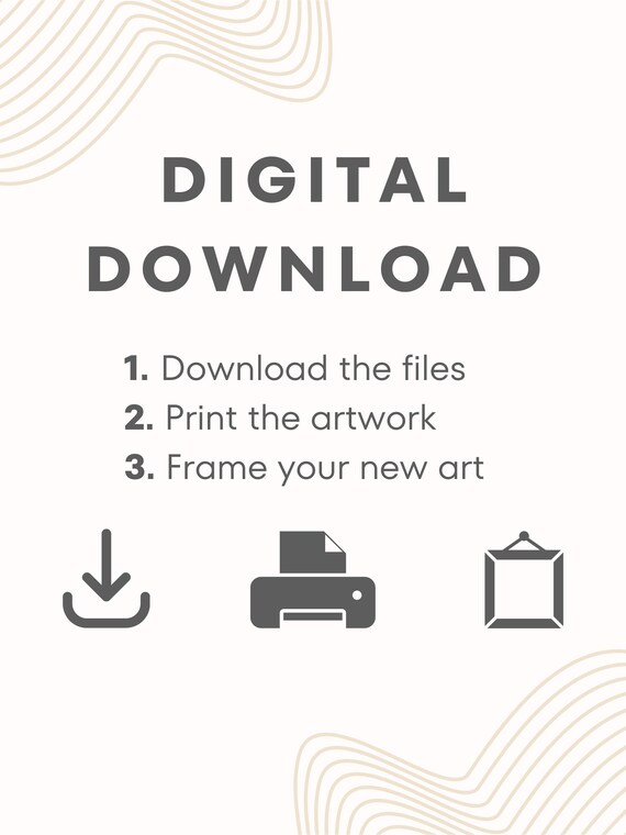 Digital Download How To Print Your Artwork Steps Info Card Guide