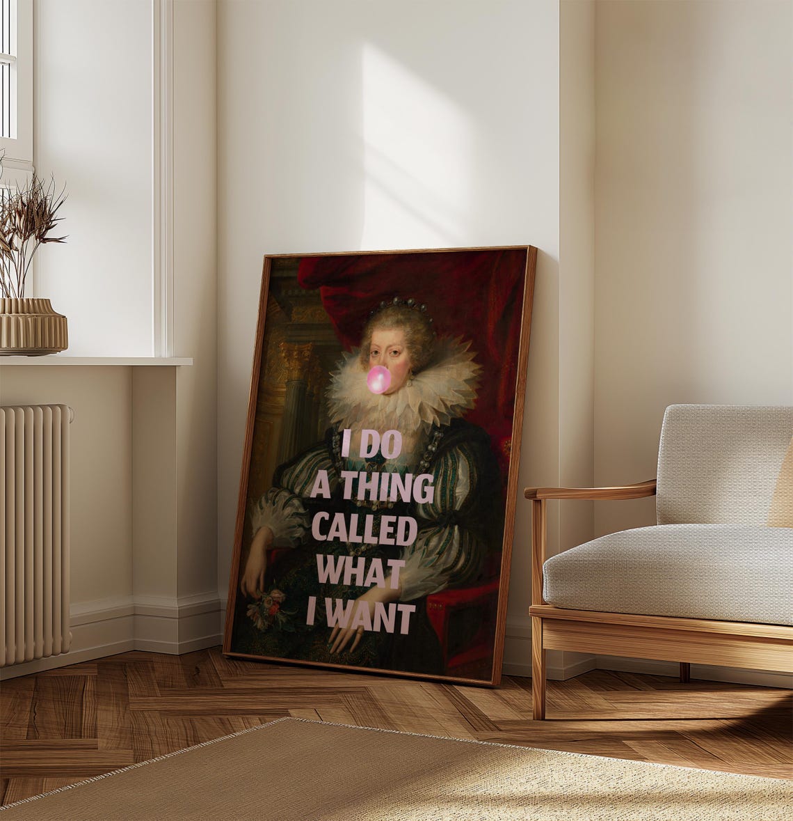 I Do A Thing Called What I Want Bubblegum Baroque Queen Quote Poster - Image 8