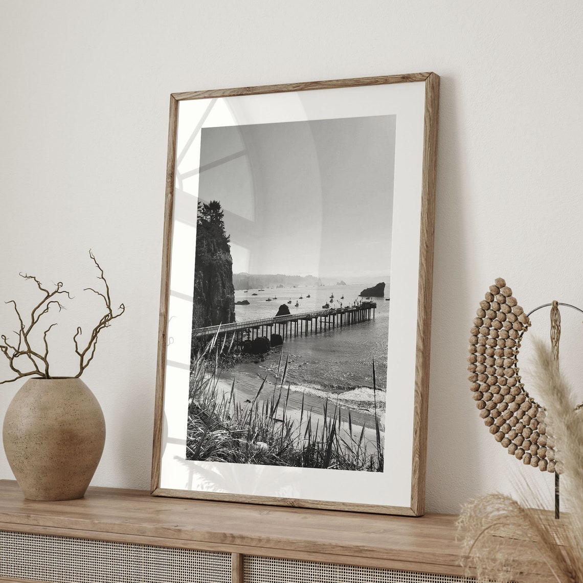 Trinidad California Wall Art Black And White Print Trinidad Poster California Photo Usa Travel Decor North America Art C19 286 - Image 2