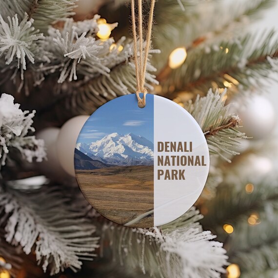 Denali National Park Snowy Mountain Alaska Ornament Art Poster