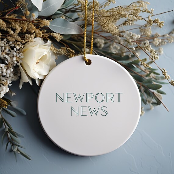 Newport News Minimalist Christmas Ornament Round Keepsake Poster
