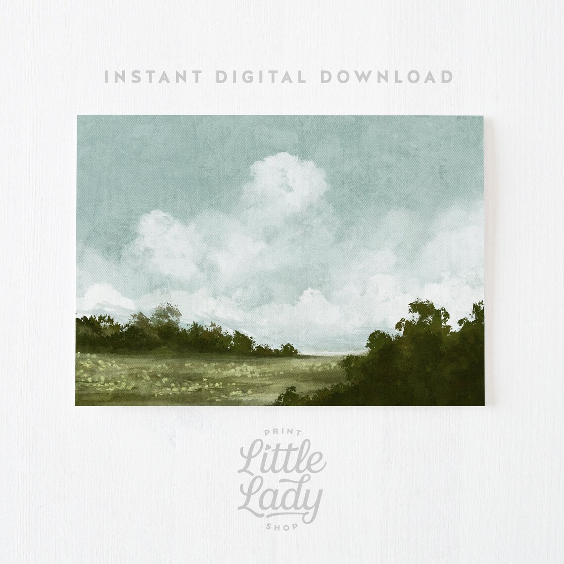 Soft Spring Landscape, Vintage-Inspired Art Print - Image 3