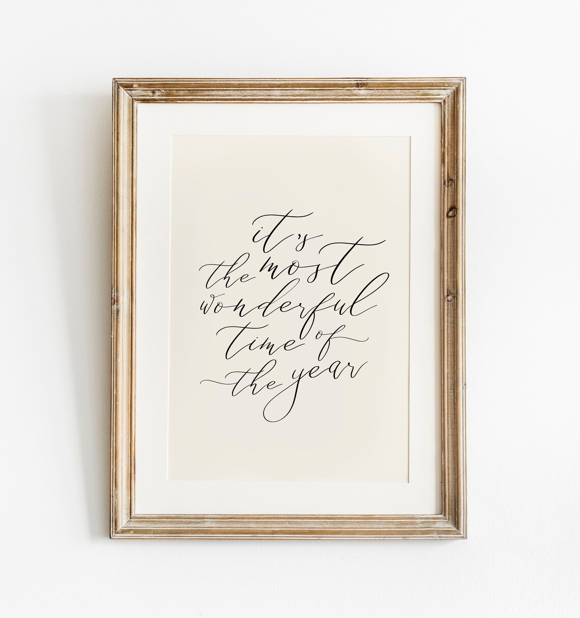 Christmas Calligraphy Sign Art Print, Holiday Decor
