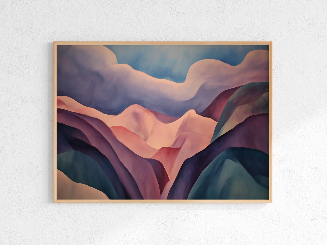 Georgia Okeeffe Painting Print Large Wall Art Abstract Botanical Poster