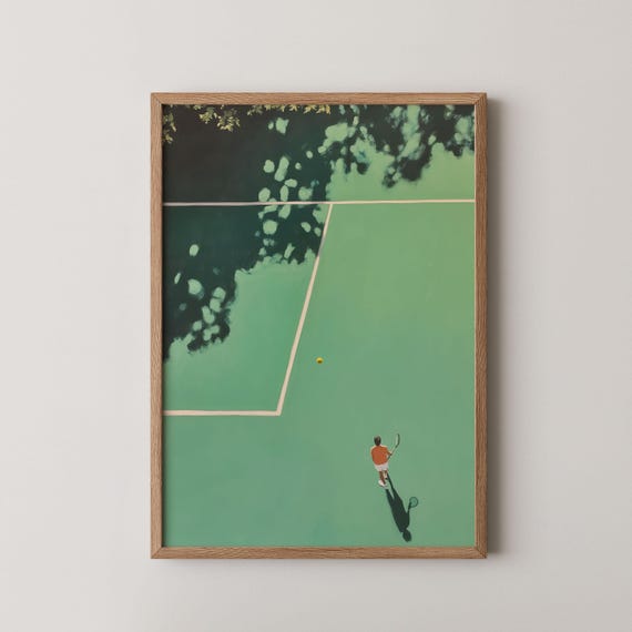 Tennis Print Minimalist Poster Room Decor Gift Wall Art