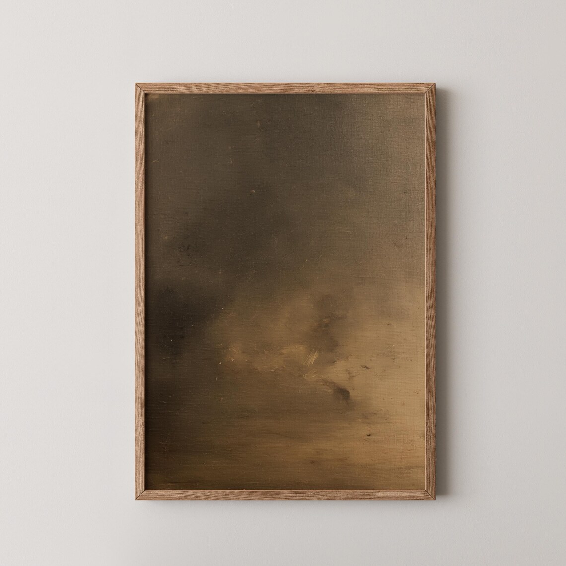 Dark Abstract Art Print Moody Minimalist Texture Oil Painting Wall