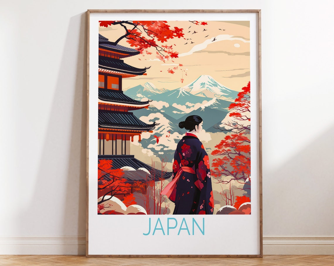 Japan Travel Poster Japan Tokyo Poster Japan Travel Wall Art Japan Travel Gift Japanese Poster Birthday Gift Traveler Gift