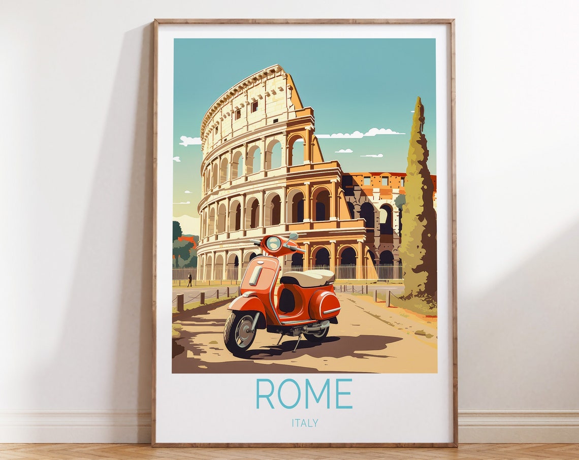 Rome Italy Travel Gift Wall Art Print