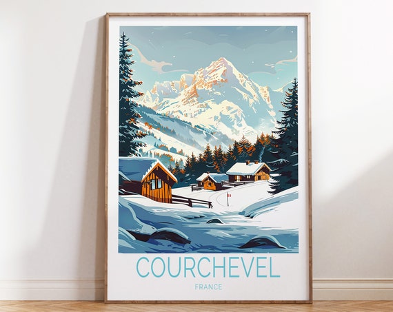Courchevel France Poster France Wall Art Courchevel Winter Poster France City Poster Personalized Gifts Traveler Gifts