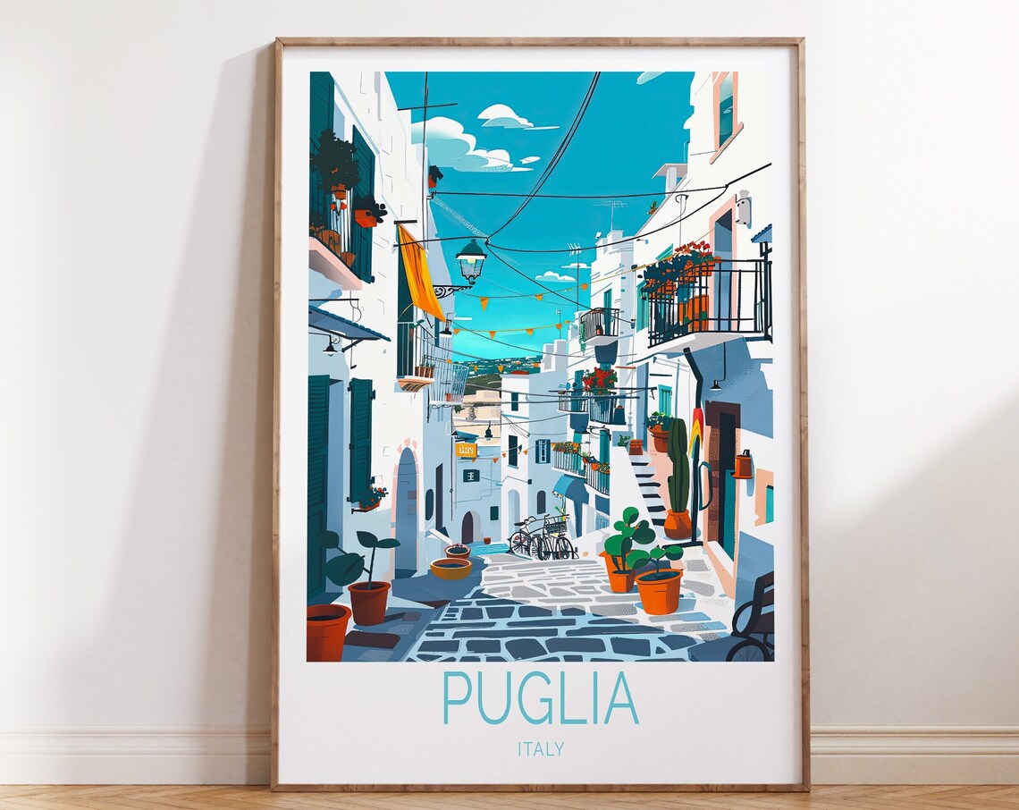 Puglia Travel Print, Italy Travel Wall Art