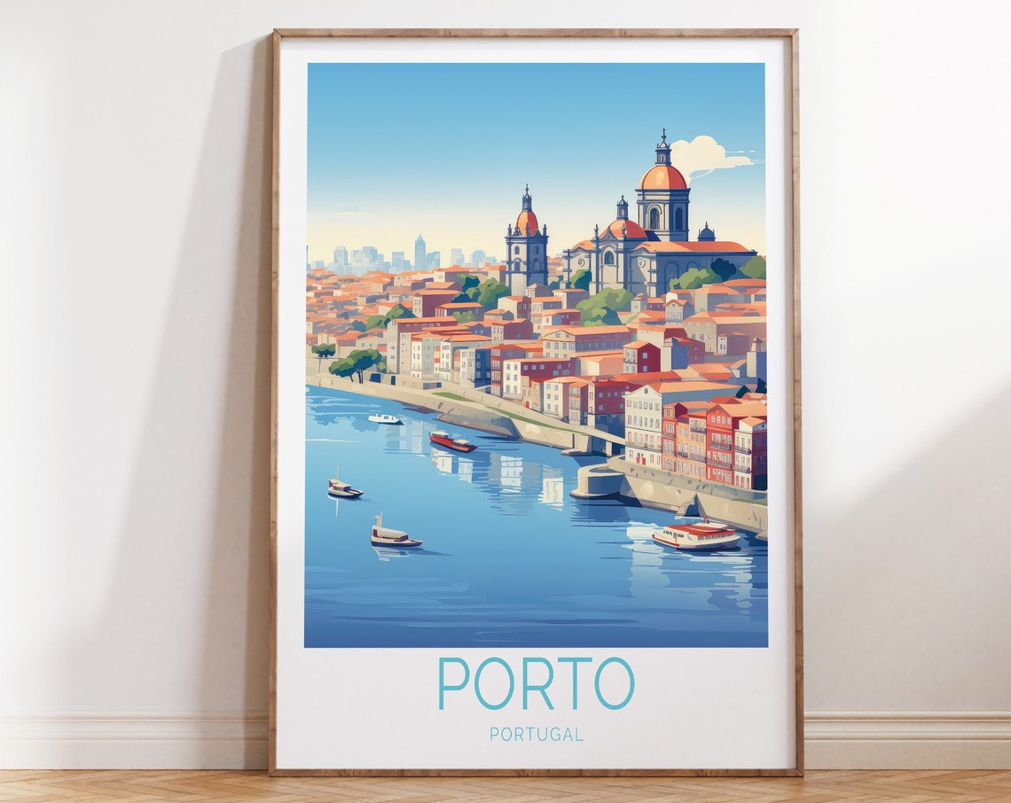 Porto Portugal Travel Poster Porto Portugal Poster Porto Portugal Travel Wall Art Portugal Travel Gift Birthday Gift