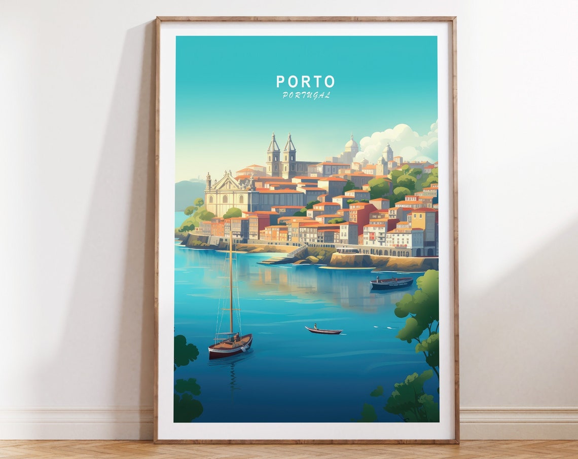 Porto Portugal Travel Poster Porto Portugal Poster Porto Portugal Travel Wall Art Portugal Travel Gift Porto Minimalist Print