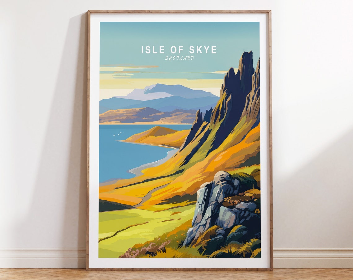 Isle Of Skye Scotland Travel Poster Isle Of Skye Scotland Poster Scotland Travel Wall Art Isle Of Skye Scotland Travel Gift
